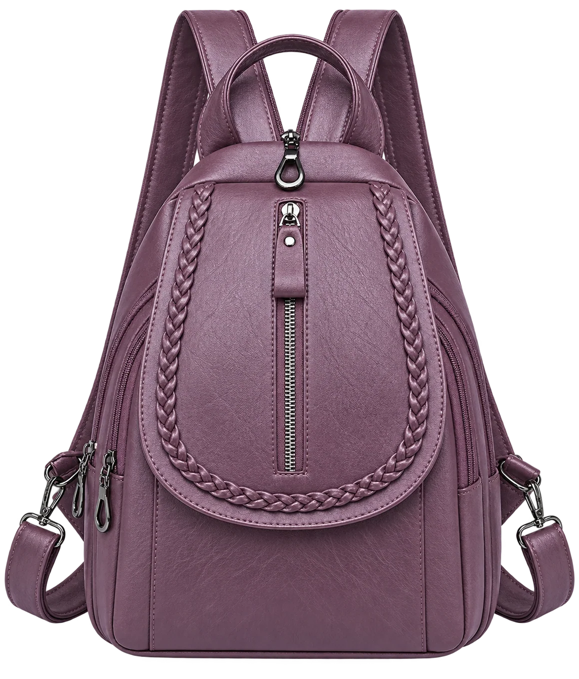 Women's Soft Leather Mini Backpack – Stylish Everyday Shoulder Bag