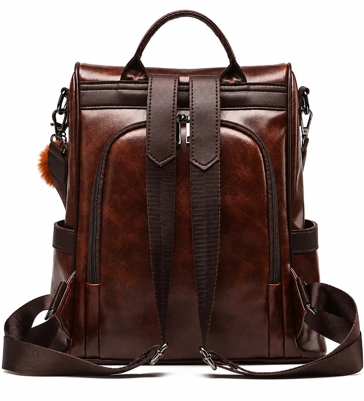 Vintage Women's Leather Backpack – Large Capacity Shoulder & Travel Bag