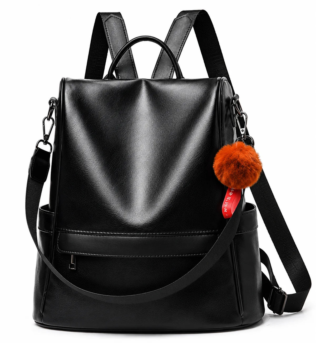 Vintage Women's Leather Backpack – Large Capacity Shoulder & Travel Bag