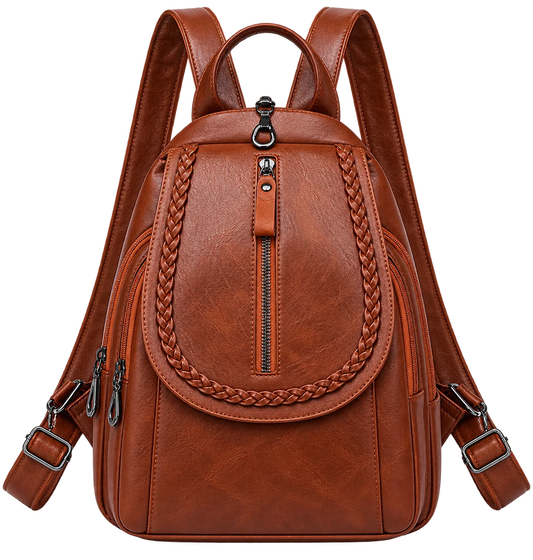 Women's Soft Leather Mini Backpack – Stylish Everyday Shoulder Bag
