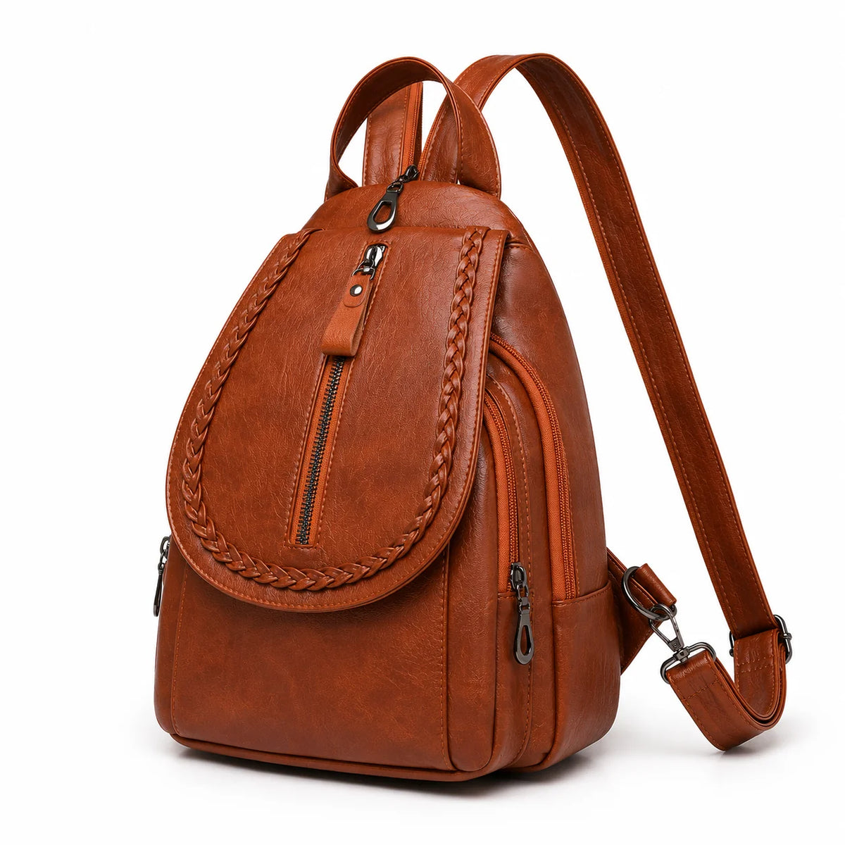 Women's Soft Leather Mini Backpack – Stylish Everyday Shoulder Bag