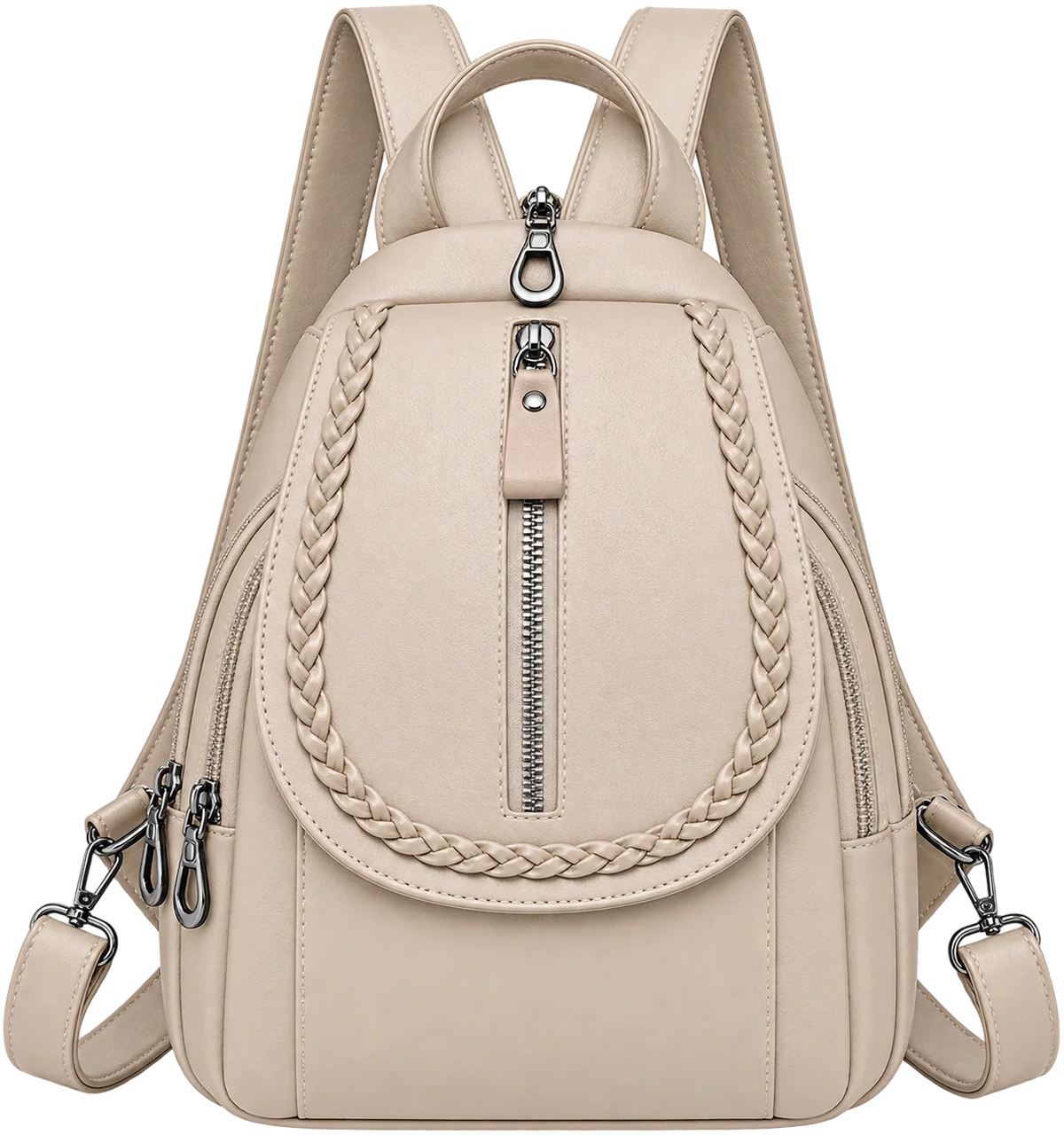 Women's Soft Leather Mini Backpack – Stylish Everyday Shoulder Bag