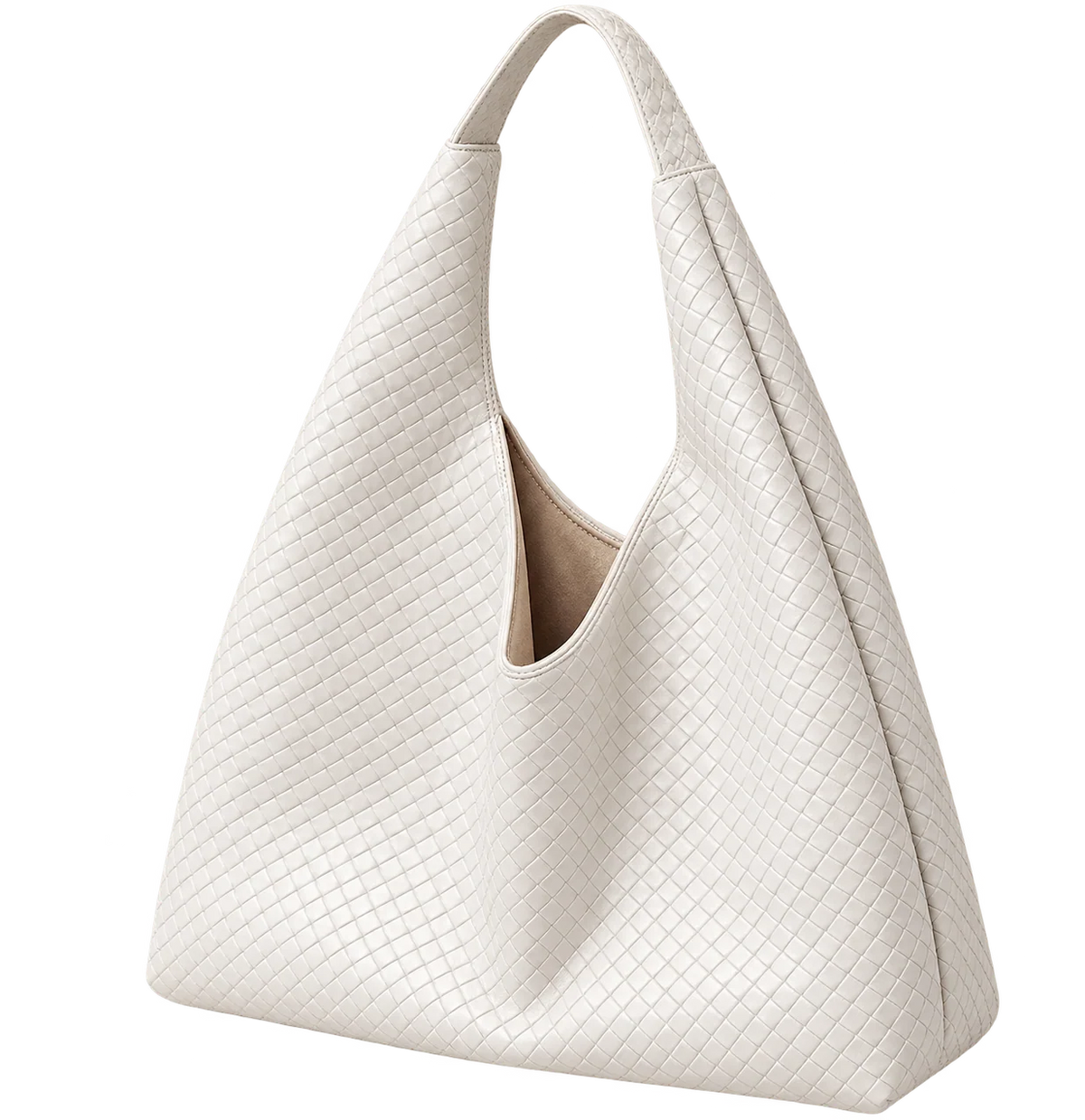 Women’s Braided Faux Leather Tote Bag – Large Shoulder Handbag, Casual Everyday Carryall