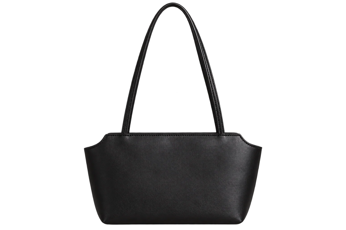 Women’s Genuine Leather Top-Handle Shoulder Bag – Elegant Lambskin Lined Handbag