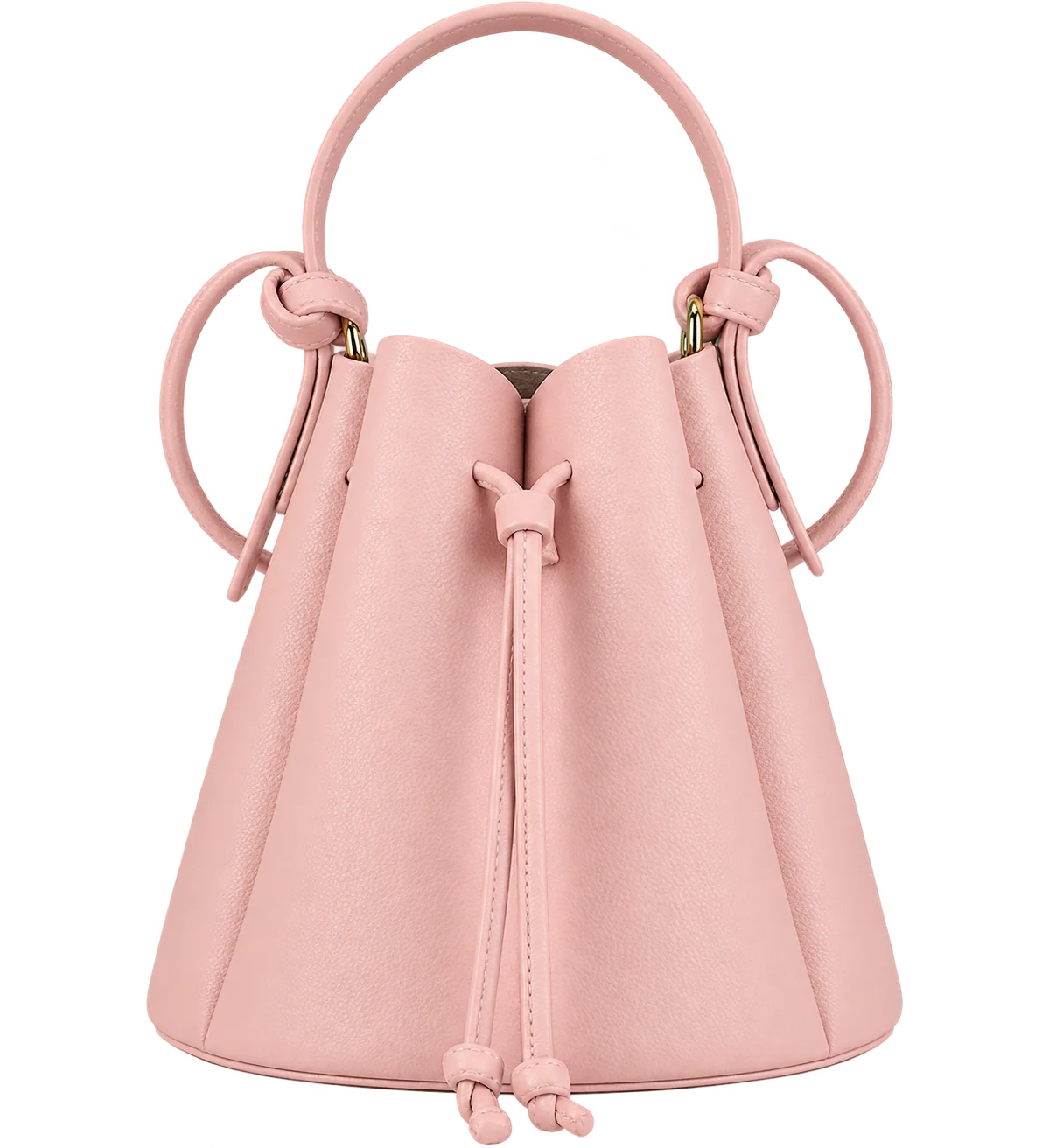 Women’s Vintage Petal Bucket Bag – PU Leather Crossbody Shoulder Handbag