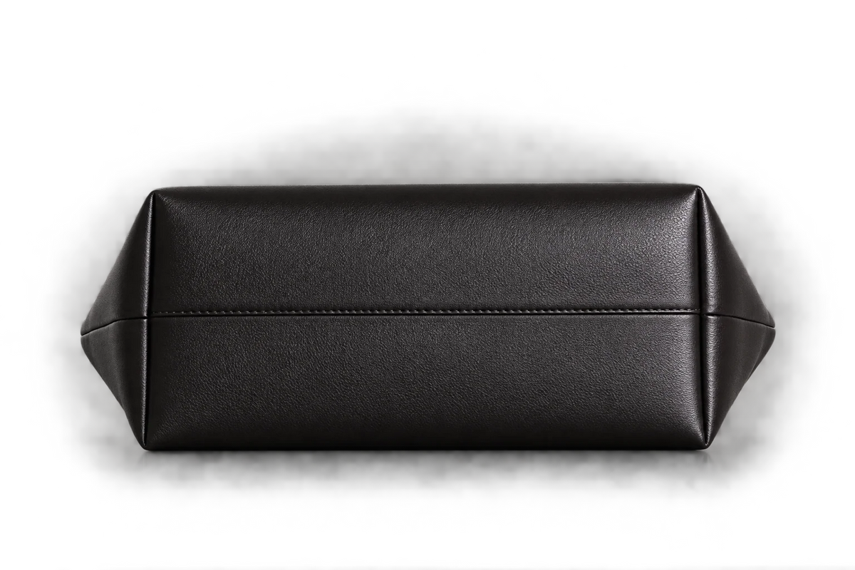 Women’s Genuine Leather Top-Handle Shoulder Bag – Elegant Lambskin Lined Handbag