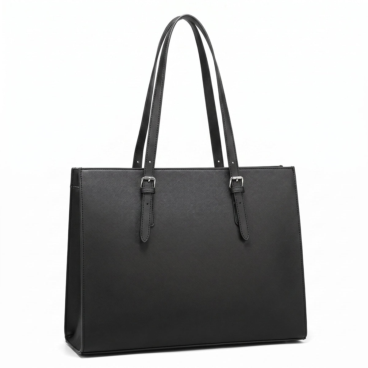 Women's Laptop Tote Bag 15.6 Inch, Large PU Shoulder Handbag with Multiple Compartments