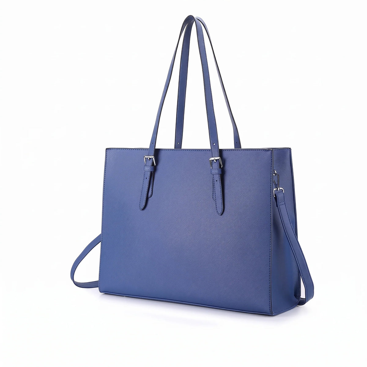 Women's Laptop Tote Bag 15.6 Inch, Large PU Shoulder Handbag with Multiple Compartments