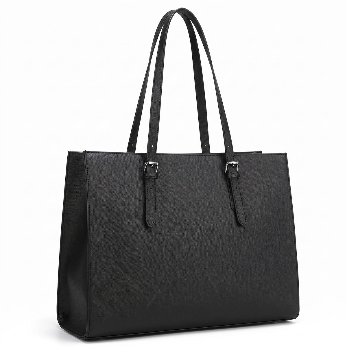 Women's Laptop Tote Bag 15.6 Inch, Large PU Shoulder Handbag with Multiple Compartments